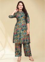 Rayon Multi Colour Casual Wear Printed Readymade Cord Set